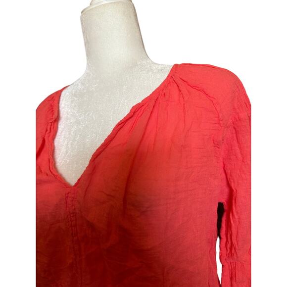 Sundry Coral V-Neck Blouse, Size Small, NWOT - Picture 3 of 6